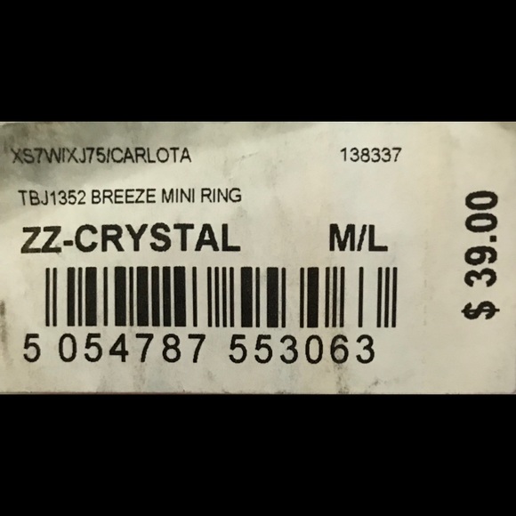 NWT Ted Baker London M/L Breeze Crystal Ring - Picture 8 of 8